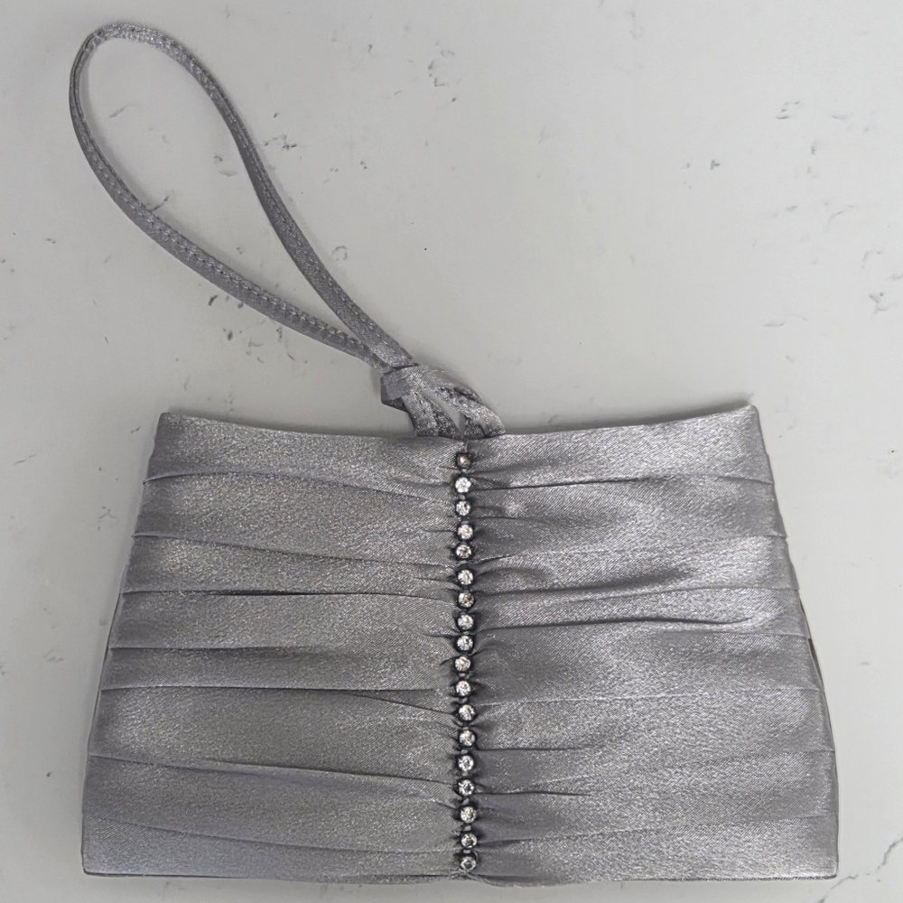 Silver Wristlet Purse